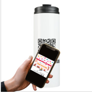 Anti-Nosy People QR-code grappig Thermosbeker