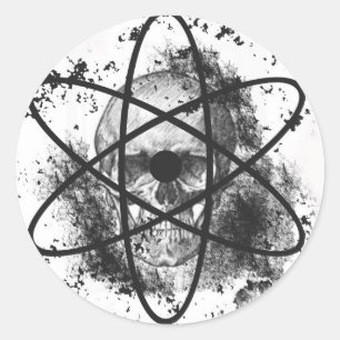 "Anti-nucleair skelet"* Ronde Sticker
