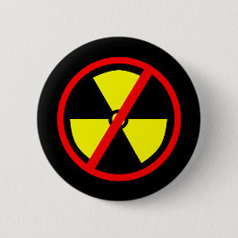 Anti-nucleair symbool Pinback Ronde Button 5,7 Cm