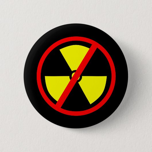Anti-nucleair symbool Pinback Ronde Button 5,7 Cm (Voorkant)