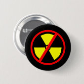 Anti-nucleair symbool Pinback Ronde Button 5,7 Cm (Voorkant /achterkant)