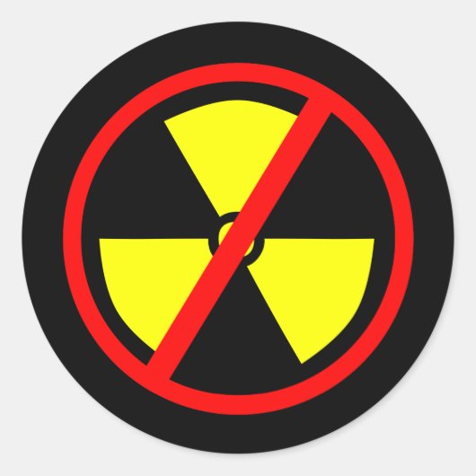 Anti-nucleaire Symbool Sticker (Voorkant)