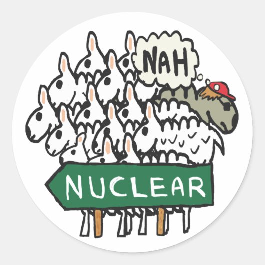 Anti Nuclear Ronde Sticker (Voorkant)