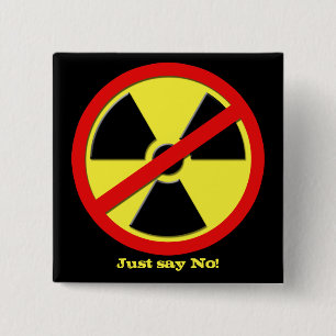 Anti Nukes - Japan zegt nee! Vierkante Button 5,1 Cm