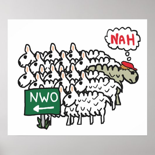 Anti NWO New World Poster (Voorkant)