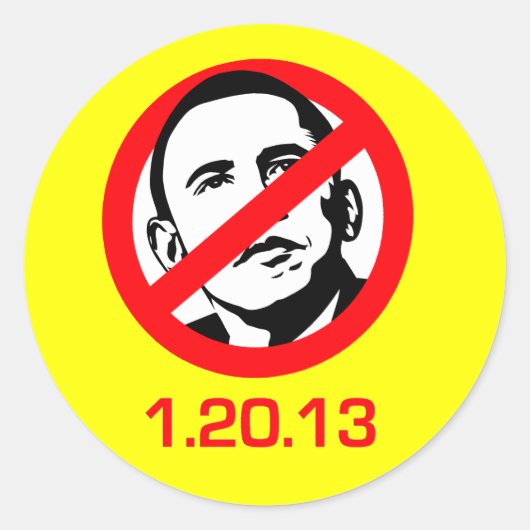 Anti-Obama - 1.20.13 Ronde Sticker (Voorkant)