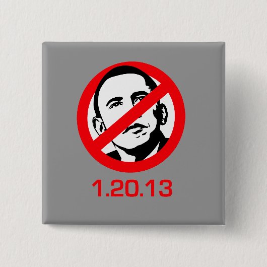 Anti-Obama - 1.20.13 Vierkante Button 5,1 Cm (Voorkant)