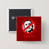 Anti-Obama - 1.20.13 Vierkante Button 5,1 Cm (Voorkant /achterkant)