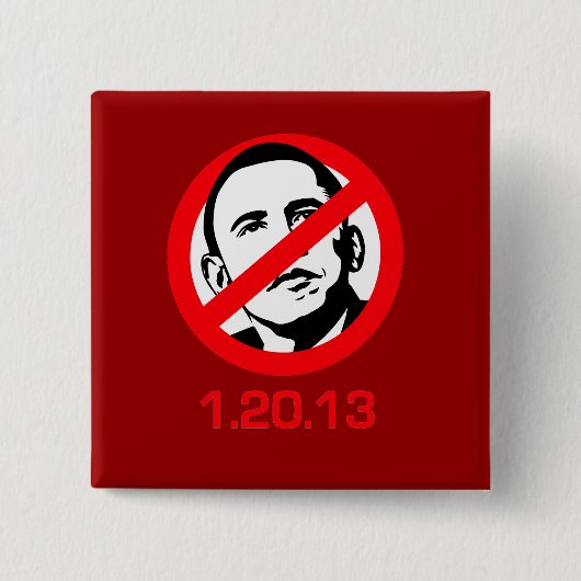 Anti-Obama - 1.20.13 Vierkante Button 5,1 Cm (Voorkant)