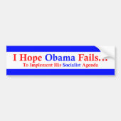 Anti-Obama 1 Bumpersticker (Voorkant)