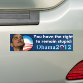 Anti-Obama 2012 Bumpersticker (Op auto)