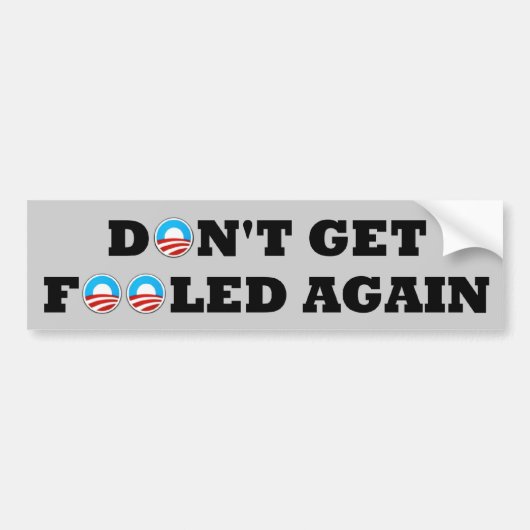 Anti-Obama 2012 Bumpersticker (Voorkant)