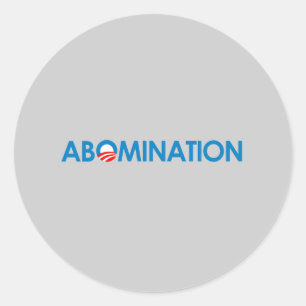 Anti-Obama - Afschuw Ronde Sticker