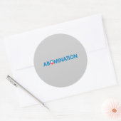 Anti-Obama - Afschuw Ronde Sticker (Envelop)