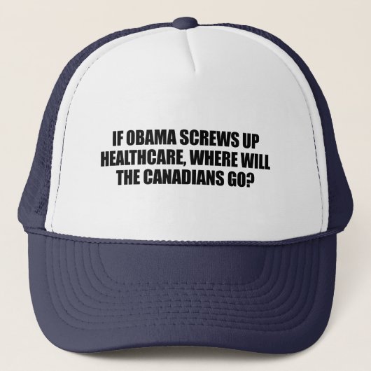 Anti-Obama - Als Obama de gezondheidszorg omhoog s Trucker Pet (Voorkant)