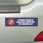 Anti-Obama - Als Obama de gezondheidszorg opschroe Bumpersticker (Op auto)