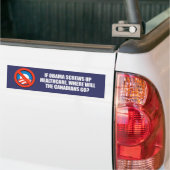 Anti-Obama - Als Obama de gezondheidszorg opschroe Bumpersticker (Op Truck)