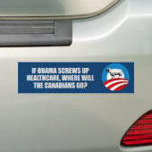 Anti-Obama - Als Obama het T-shirt voor de gezondh Bumpersticker (Op auto)