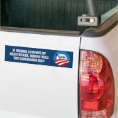 Anti-Obama - Als Obama het T-shirt voor de gezondh Bumpersticker (Op Truck)