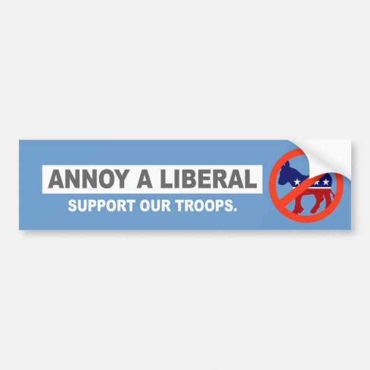 ANTI-OBAMA-ANNOY A LIBERAL. ONDERSTEUNING VAN ONZE BUMPERSTICKER (Voorkant)