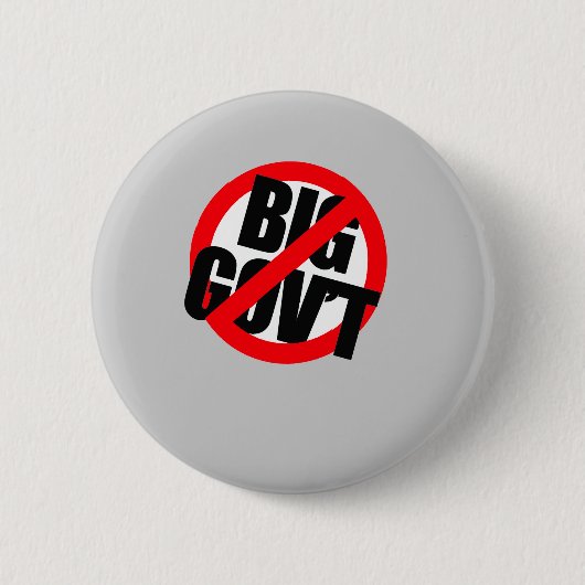 Anti-Obama - Anti-Big Government Ronde Button 5,7 Cm (Voorkant)