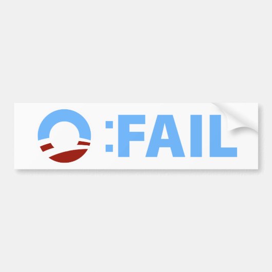 Anti-Obama: Barack Obama Fail Bumpersticker (Voorkant)