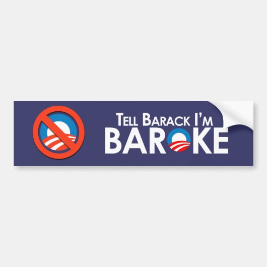 Anti-Obama - Baroke Bumpersticker (Voorkant)