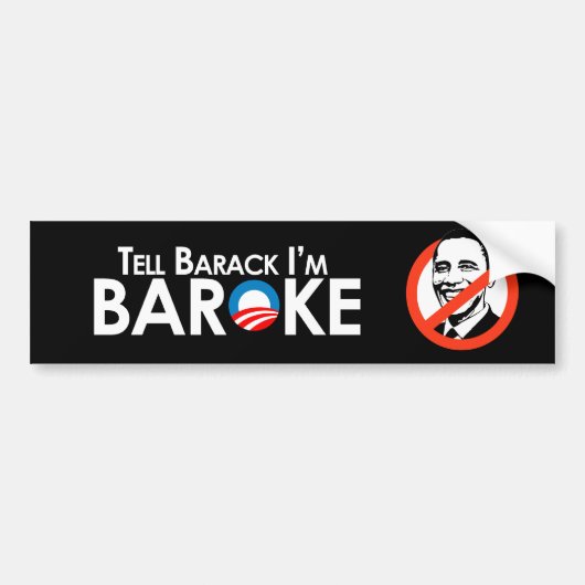 Anti-Obama - Baroke Bumpersticker (Voorkant)