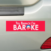 Anti-Obama - Baroke Bumpersticker (Op auto)