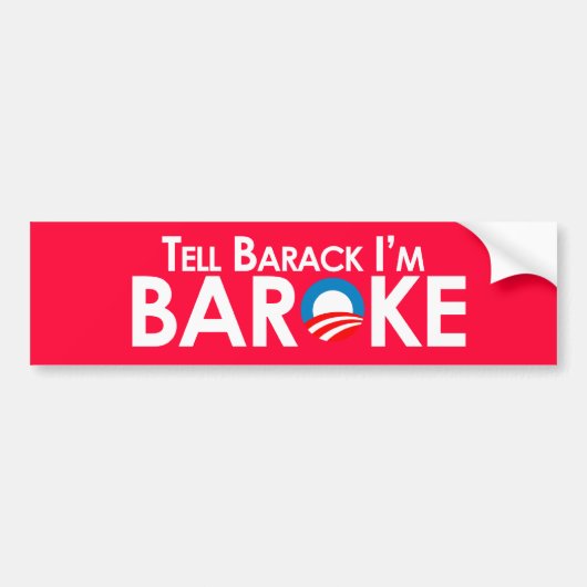Anti-Obama - Baroke Bumpersticker (Voorkant)