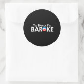 Anti-Obama - Baroke Bumpersticker Ronde Sticker (Tas)