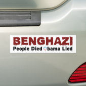 Anti-Obama Benghazi Bumpersticker (Op auto)