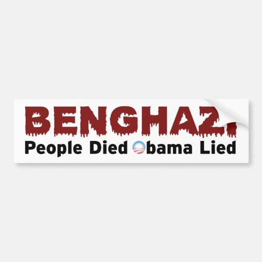 Anti-Obama Benghazi Bumpersticker (Voorkant)