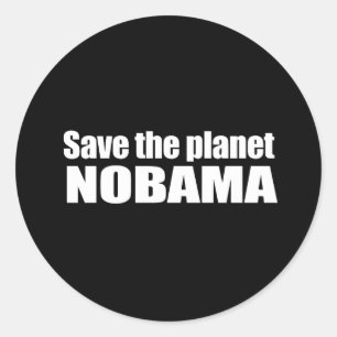 Anti-Obama - bespaar de planeet, Tsjernobama Ronde Sticker