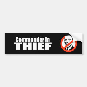 Anti-Obama - bevelhebber in dief 2 Bumpersticker
