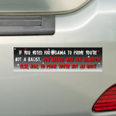 Anti-Obama - bewijs dat je geen idioot bent Bumpersticker (Op auto)