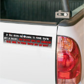Anti-Obama - bewijs dat je geen idioot bent Bumpersticker (Op Truck)