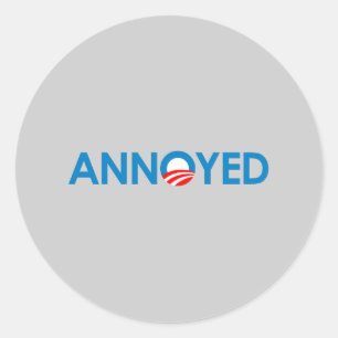 Anti-Obama - boos Ronde Sticker