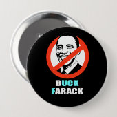 Anti-Obama - buck farack Ronde Button 4,0 Cm (Voorkant /achterkant)