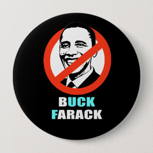 Anti-Obama - buck farack Ronde Button 4,0 Cm