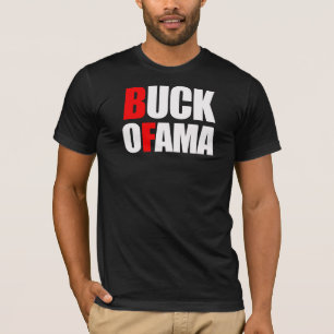 Anti-Obama - BUCK OFAMA 2 wit T-shirt