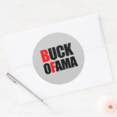 Anti-Obama - BUCK OFAMA 2 zwart Ronde Sticker (Envelop)