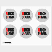 Anti-Obama - BUCK OFAMA 2 zwart Ronde Sticker (Vel)