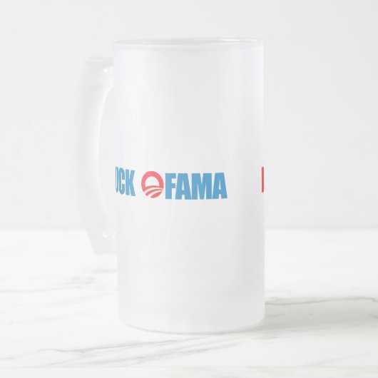 Anti-Obama - Buck Ofama Matglas Bierpul (Voorkant links)