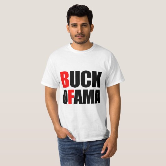 Anti-Obama - BUCK OFAMA T-SHIRT (Voorkant volledig)