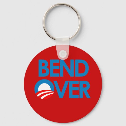 Anti-Obama - Buig Voorover Sleutelhanger (Voorkant)