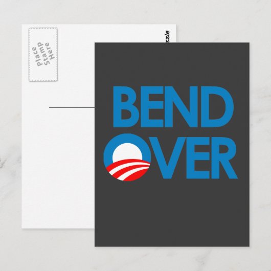 Anti-Obama - buigen over Briefkaart (Voorkant / Achterkant)