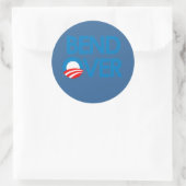 Anti-Obama - buigen over Ronde Sticker (Tas)