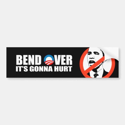 Anti-Obama-bumper sticker - Buigen over het zal ga (Voorkant)