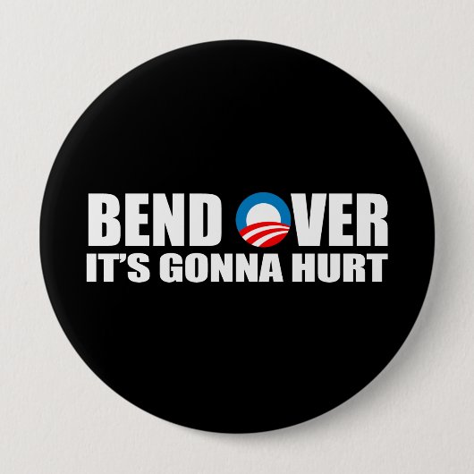 Anti-Obama-bumper sticker - Buigen over het zal ga Ronde Button 4,0 Cm (Voorkant)